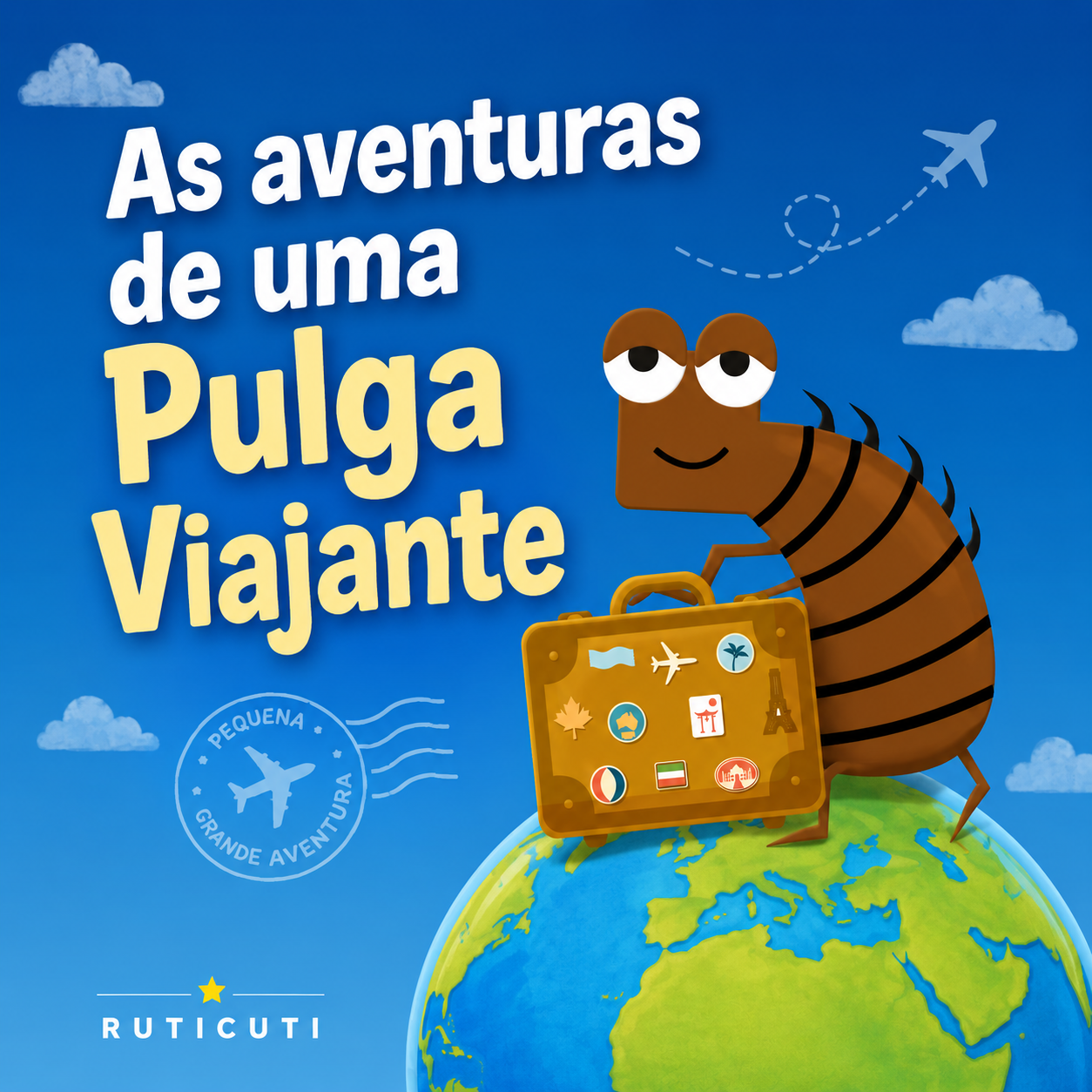 Capa do gamebook As Aventuras de uma Pulga Viajante