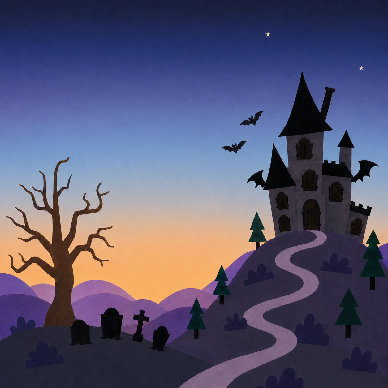 Castelo da família Drakul ao amanhecer